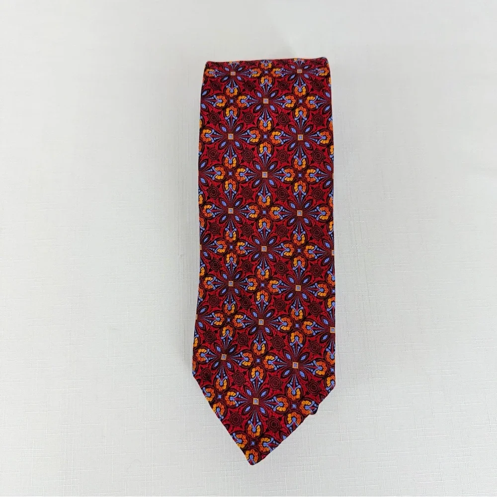 Robert Talbot Seven Fold Limited Edition 2/40 Hand Sewn Floral Print Silk Tie